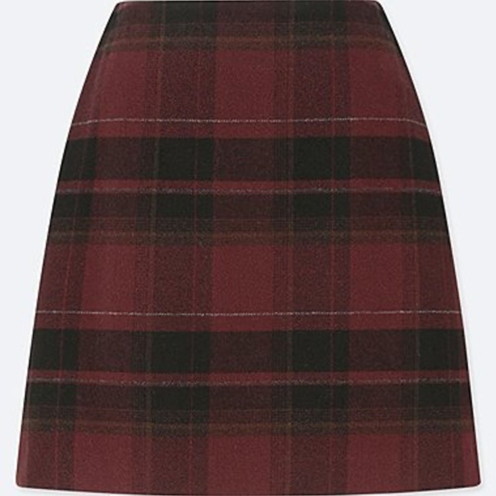 Wool plaid skirt!
